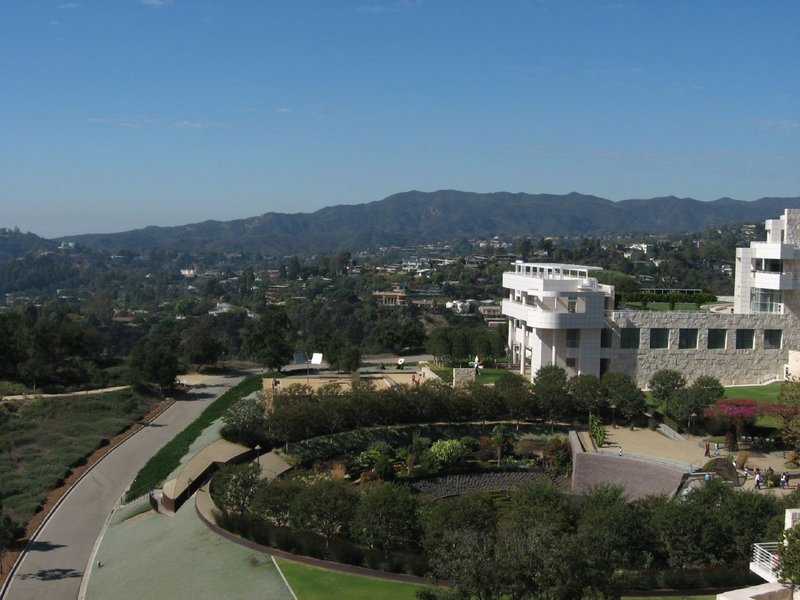 The Getty Center's travertine campus in Los Angeles