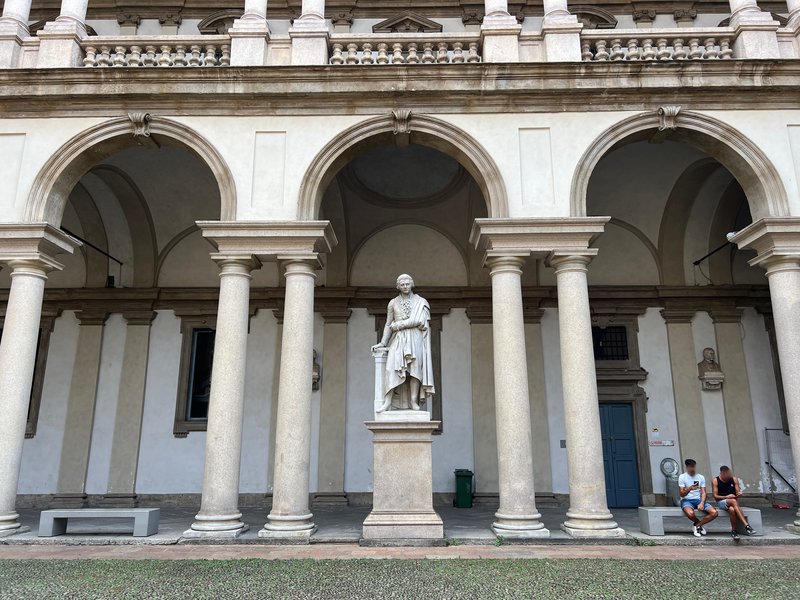 Arcaded courtyard of the Palazzo Brera, Milan