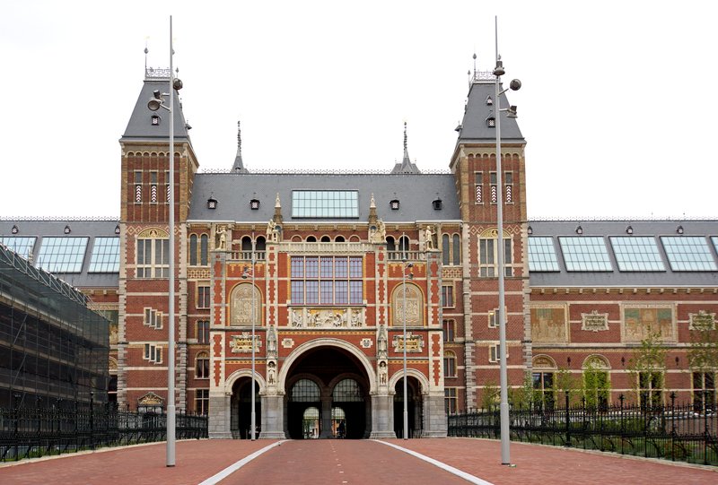 The Rijksmuseum's twin towers and central passage, Amsterdam