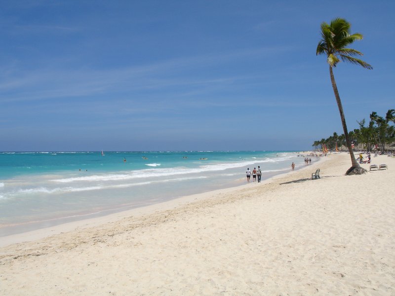 Bávaro Beach's white sand and clear water, Punta Cana