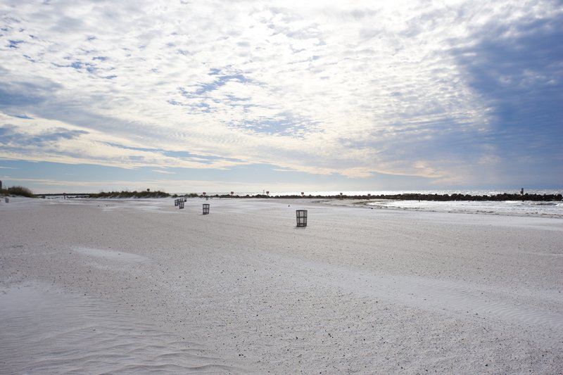 Clearwater Beach's wide white sand on the Gulf coast
