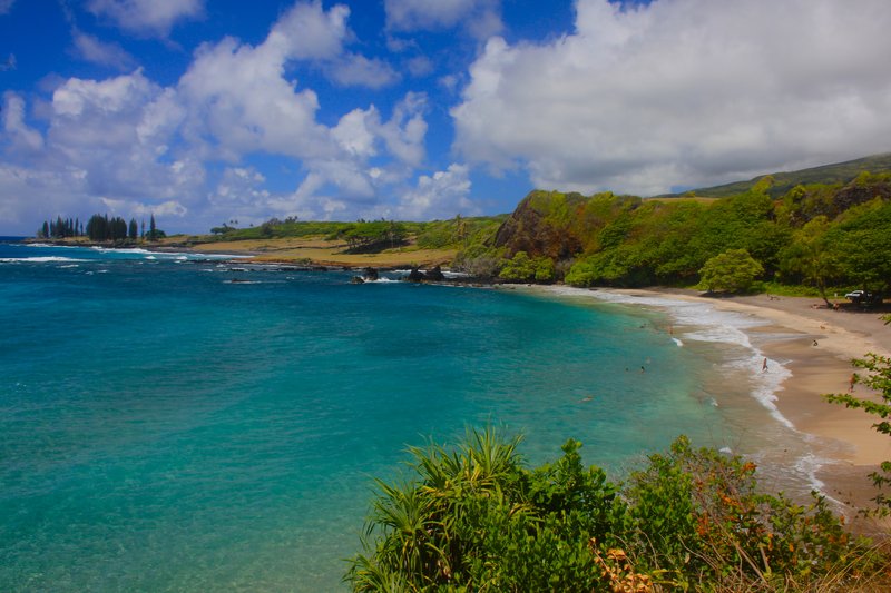Hamoa Beach's half-moon bay on Maui's Hana coast
