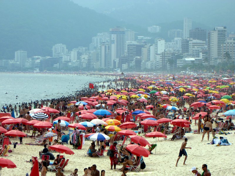 Golden-sand Ipanema Beach in Rio's Zona Sul