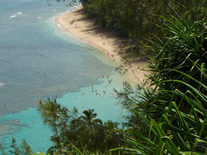 Kee Beach at the end of the Kalalau Trail, Kauai