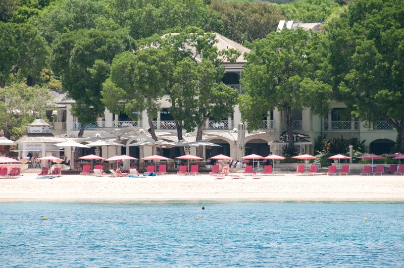 White-sand beach on Barbados's sheltered west coast
