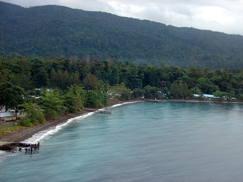 Forested coast on Halmahera, North Maluku