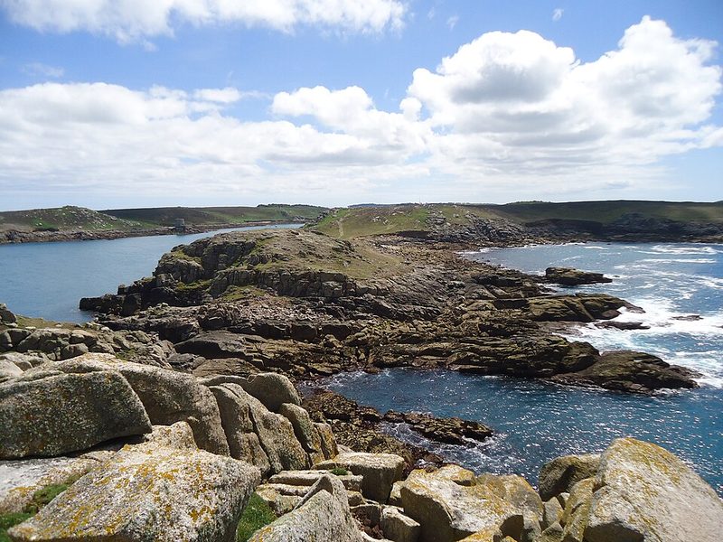 The coast of Bryher in the Isles of Scilly