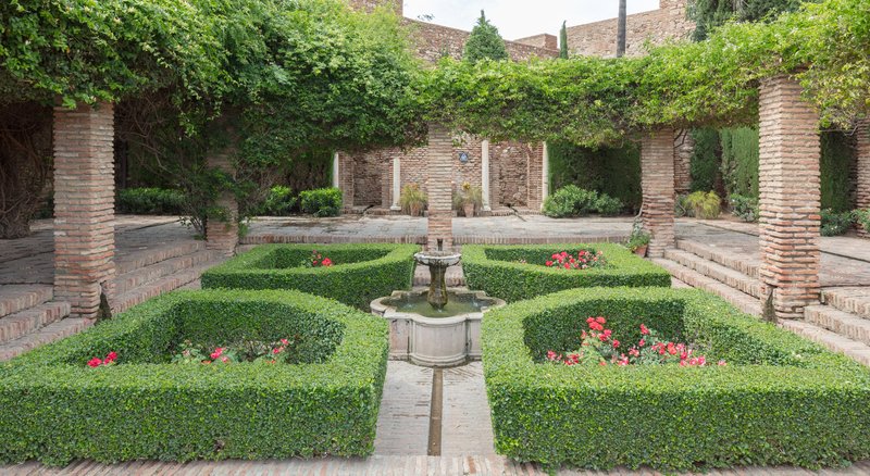 The tiered walls and gardens of the Alcazaba fortress above Málaga