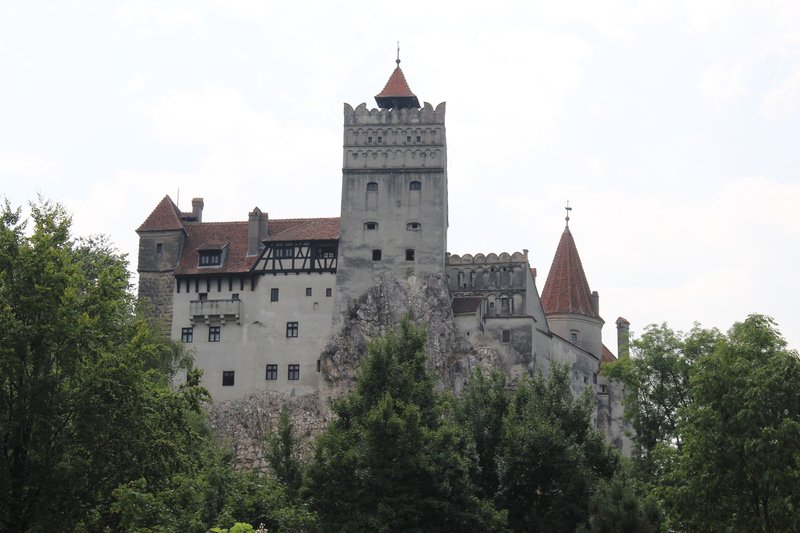 Bran Castle rising above the Transylvanian mountain pass