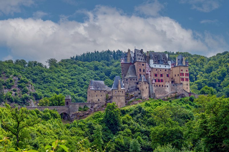 Burg Eltz castle in its forested Moselle valley