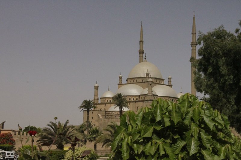 The Citadel of Cairo crowned by the domes and minarets of the alabaster Mosque of Muhammad Ali