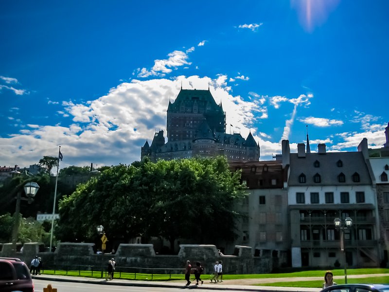 Château Frontenac overlooking the St. Lawrence River in Quebec City