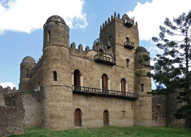 Fasilides Palace, the stone castle at the heart of the Fasil Ghebbi royal compound in Gondar