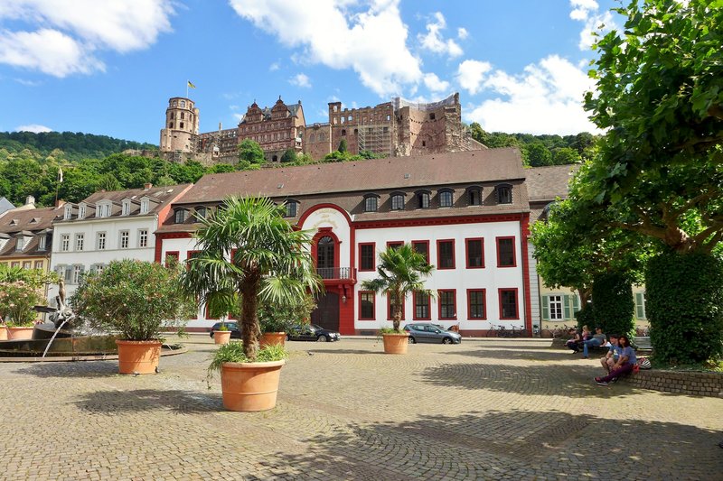 Heidelberg Castle ruins above the old town