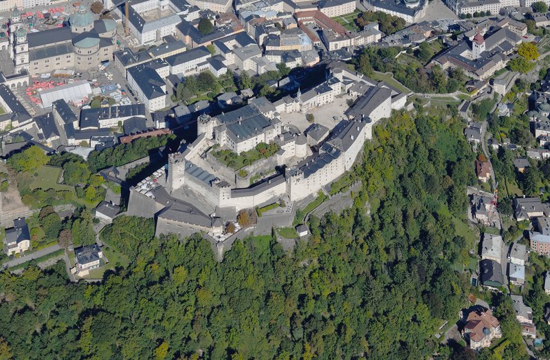 Hohensalzburg Fortress on its hill above Salzburg