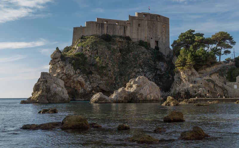 Lovrijenac Fortress on the cliffs outside Dubrovnik's walls