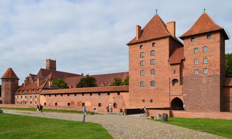 Malbork Castle brick fortress walls, Poland