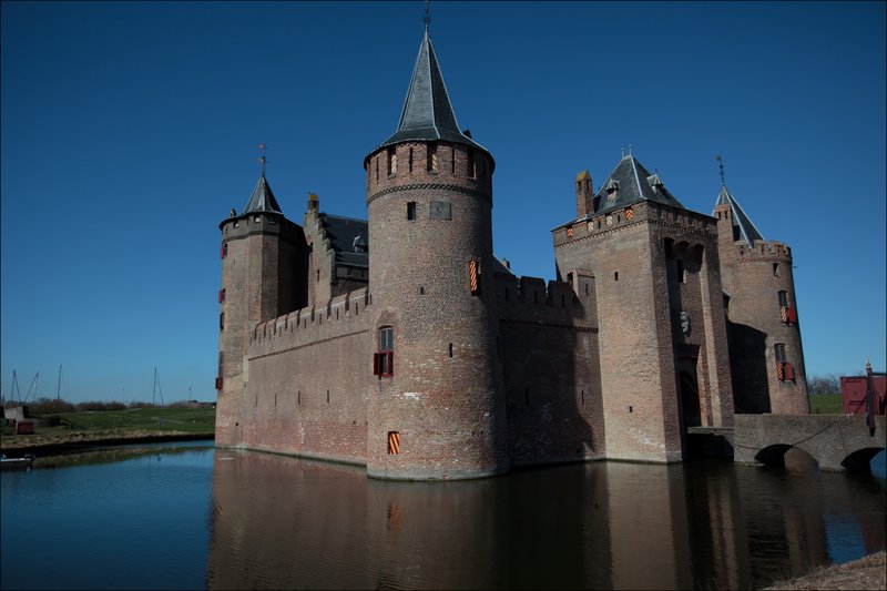 Muiderslot castle and moat, Netherlands