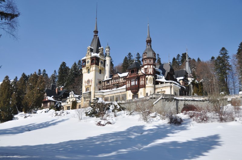 Peleș Castle in the Carpathian Mountains near Sinaia