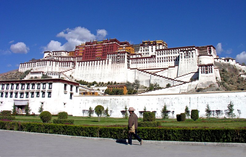 Potala Palace rising above Lhasa, Tibet
