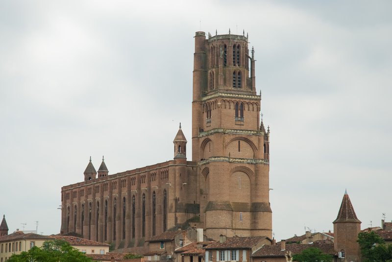 Albi Cathedral's red brick fortress exterior