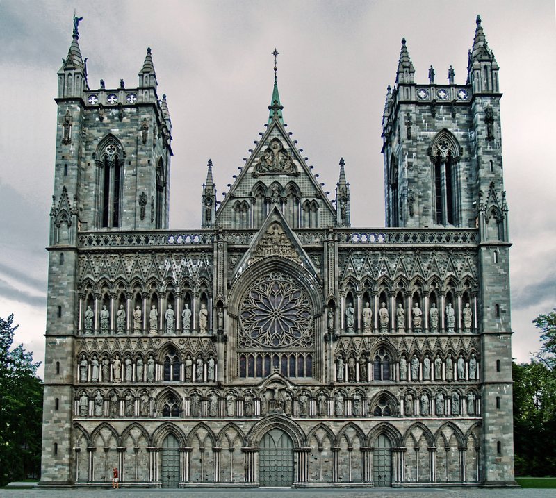 West front of Nidaros Cathedral, Trondheim