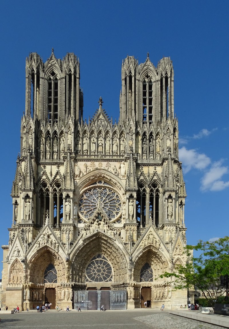 West facade of Reims Cathedral, France