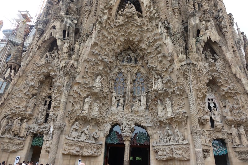 Exterior of the Sagrada Família basilica, Barcelona