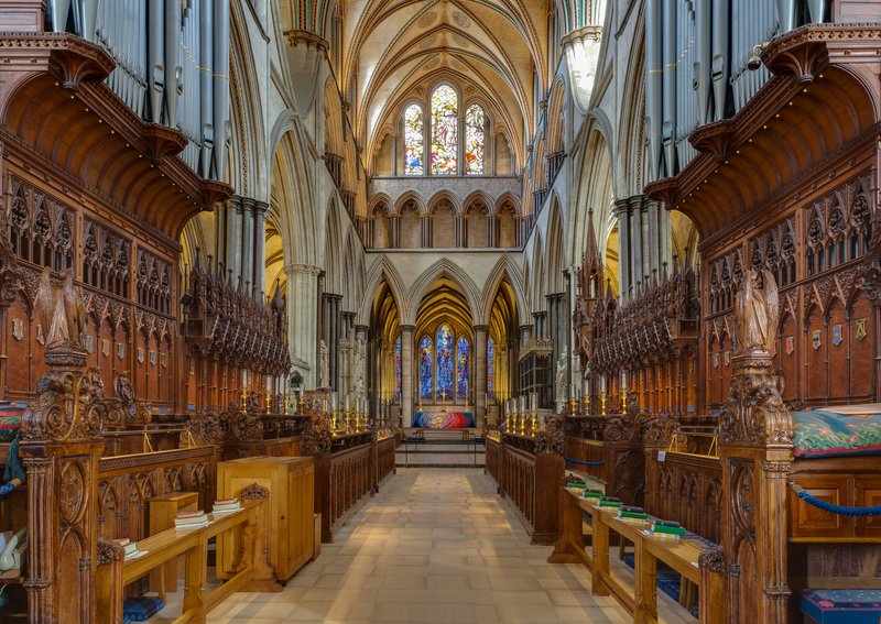 Salisbury Cathedral with the tallest spire in Britain