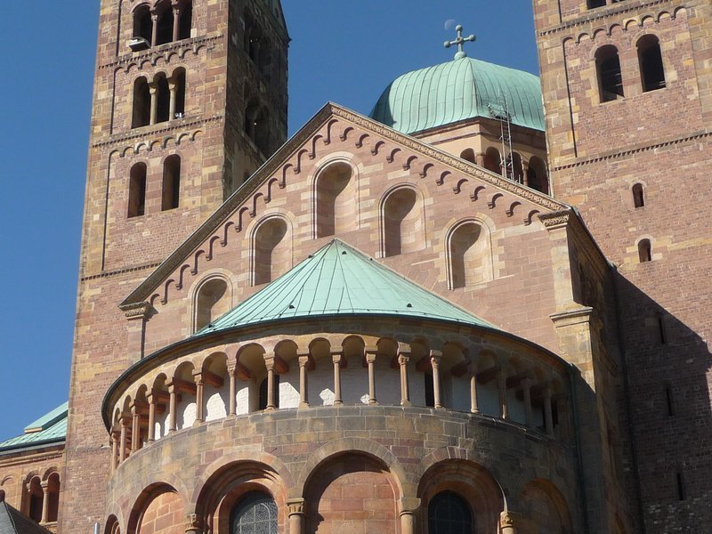 Speyer Cathedral's Romanesque towers and apse, Germany