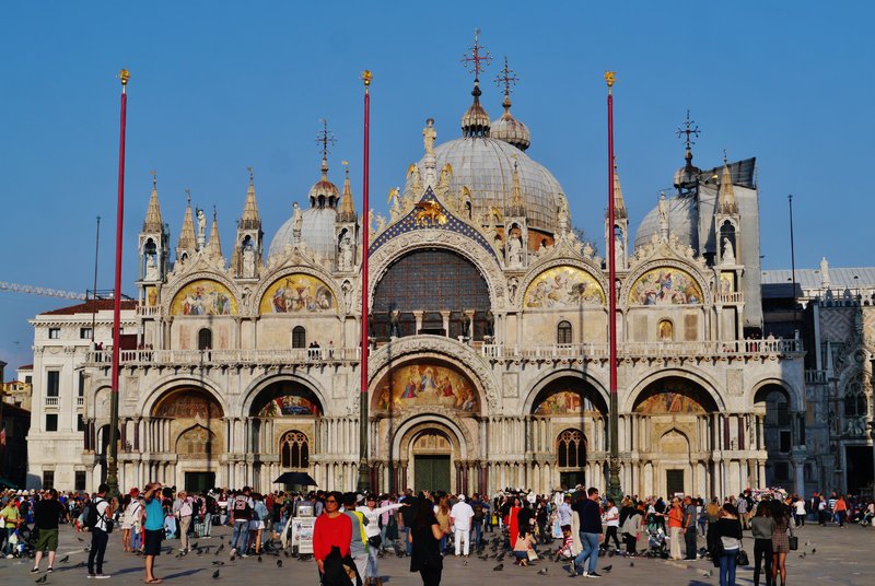 West facade of St. Mark's Basilica on Piazza San Marco, Venice