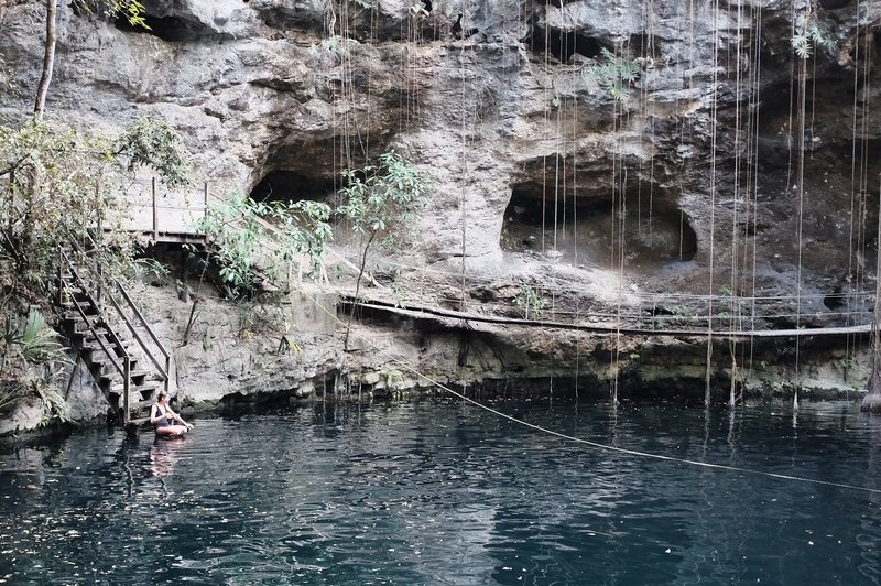 Cenote sinkhole near Ek Balam in the Yucatán Peninsula