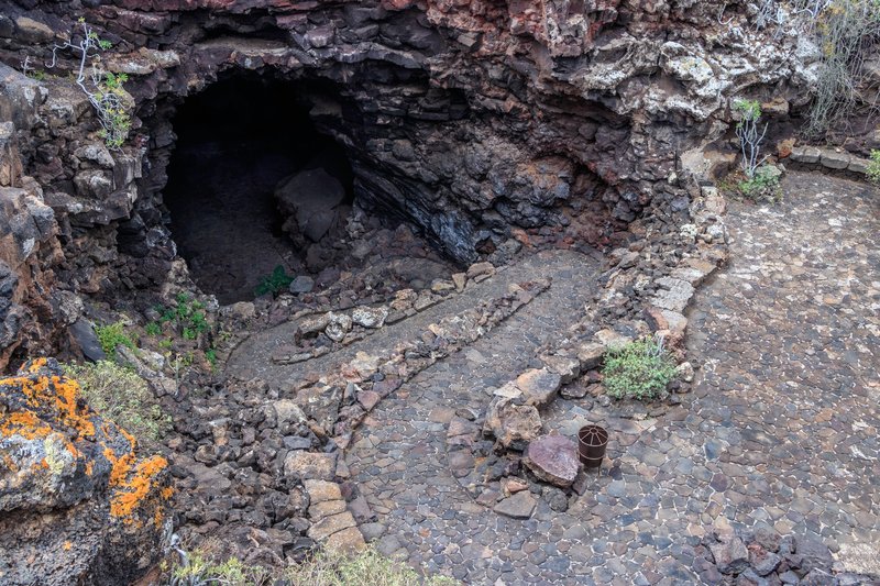 Lava tube interior at Cueva de los Verdes, Lanzarote