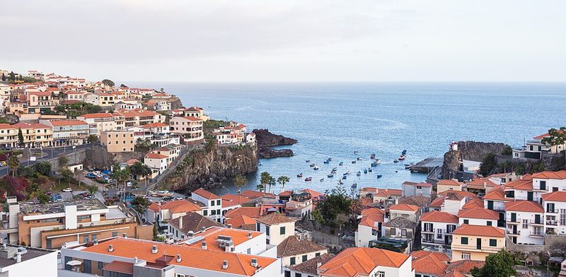 The bay at Câmara de Lobos on the south coast of Madeira