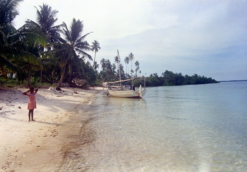 Beach and channel water at Mafia Island, Tanzania