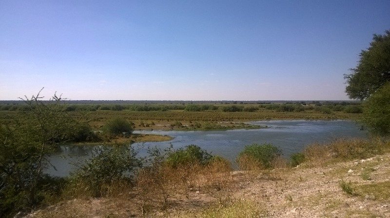 The Okavango River in the Panhandle above the delta