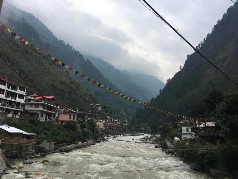 Gurudwara and river at Manikaran in the Parvati Valley, Himachal Pradesh