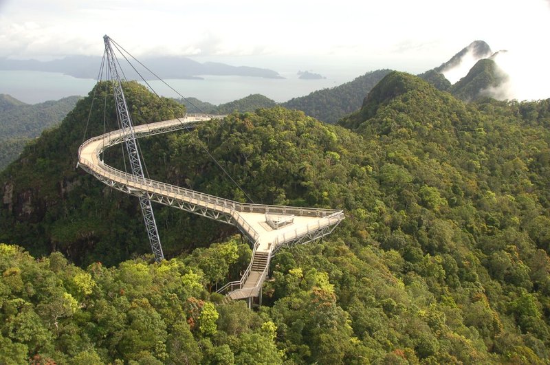 Langkawi Sky Bridge suspended above the rainforest canopy
