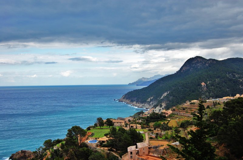 Coastal view of the Serra de Tramuntana mountain range