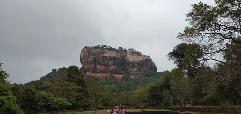 Sigiriya rock fortress rising above the surrounding jungle