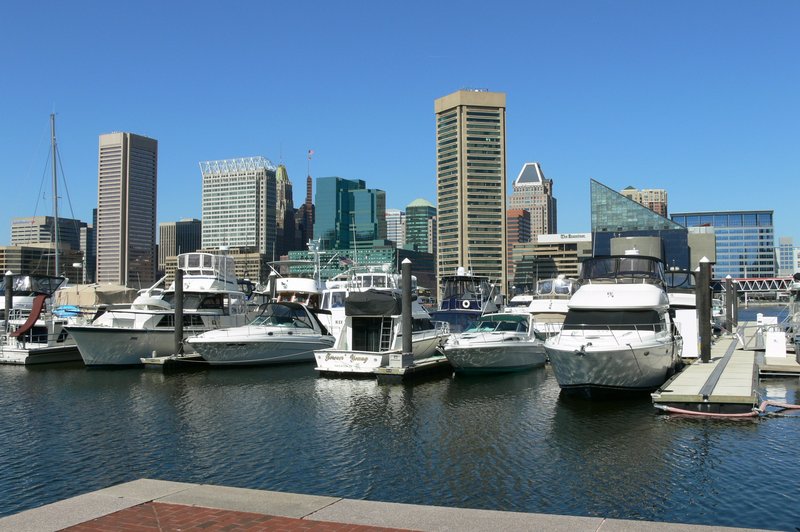 Baltimore skyline seen from the Inner Harbor