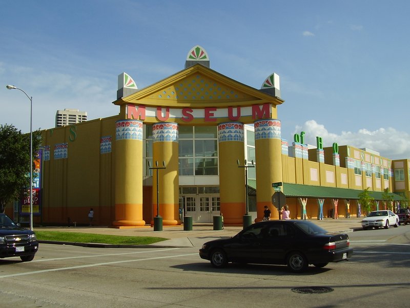 Neoclassical facade of the Children's Museum of Houston in the Museum District