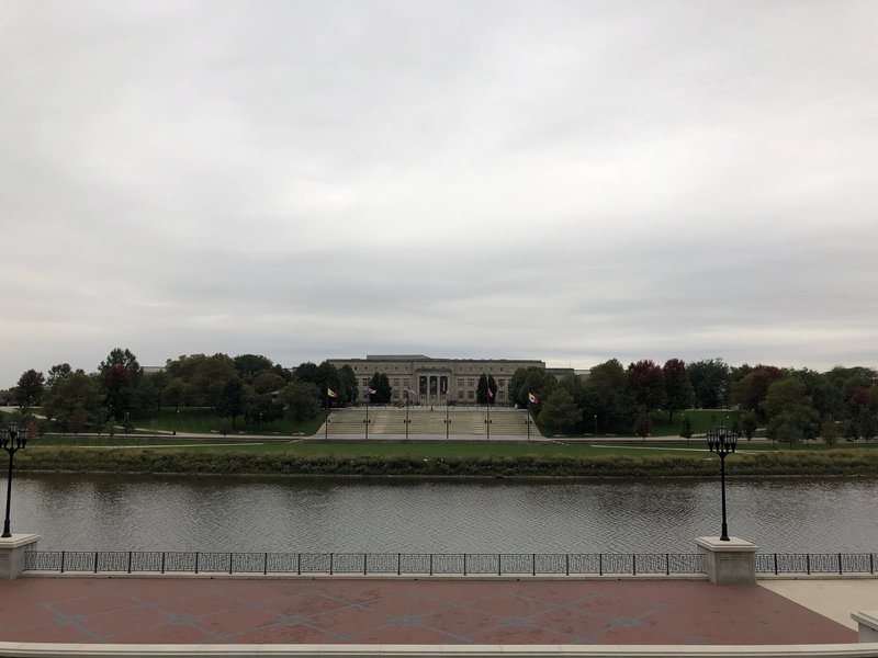 COSI seen across the Scioto River in Columbus, Ohio