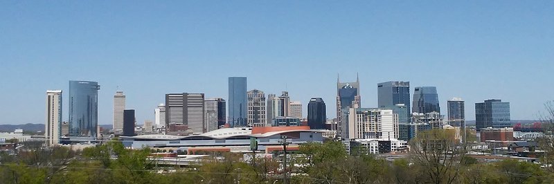 Nashville skyline viewed from Fort Negley, near the museum's location