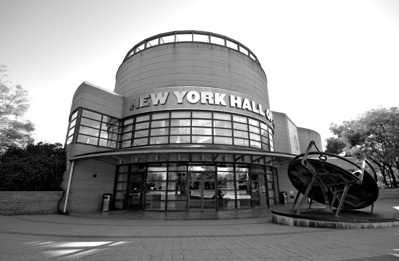 Exterior of the New York Hall of Science in Flushing Meadows-Corona Park, Queens