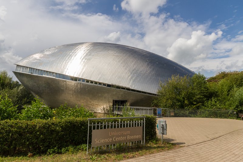 Universum Bremen science centre, whale-shaped building exterior