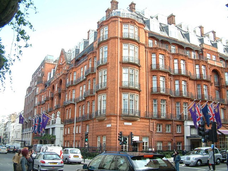 Claridge's hotel Art Deco facade, Brook Street, Mayfair, London