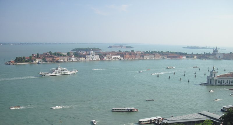 Giudecca Canal view from St Mark's Campanile, Venice