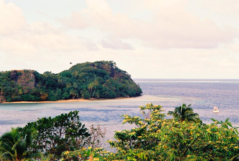 Aerial view of the Great Astrolabe Reef, Kadavu Island, Fiji