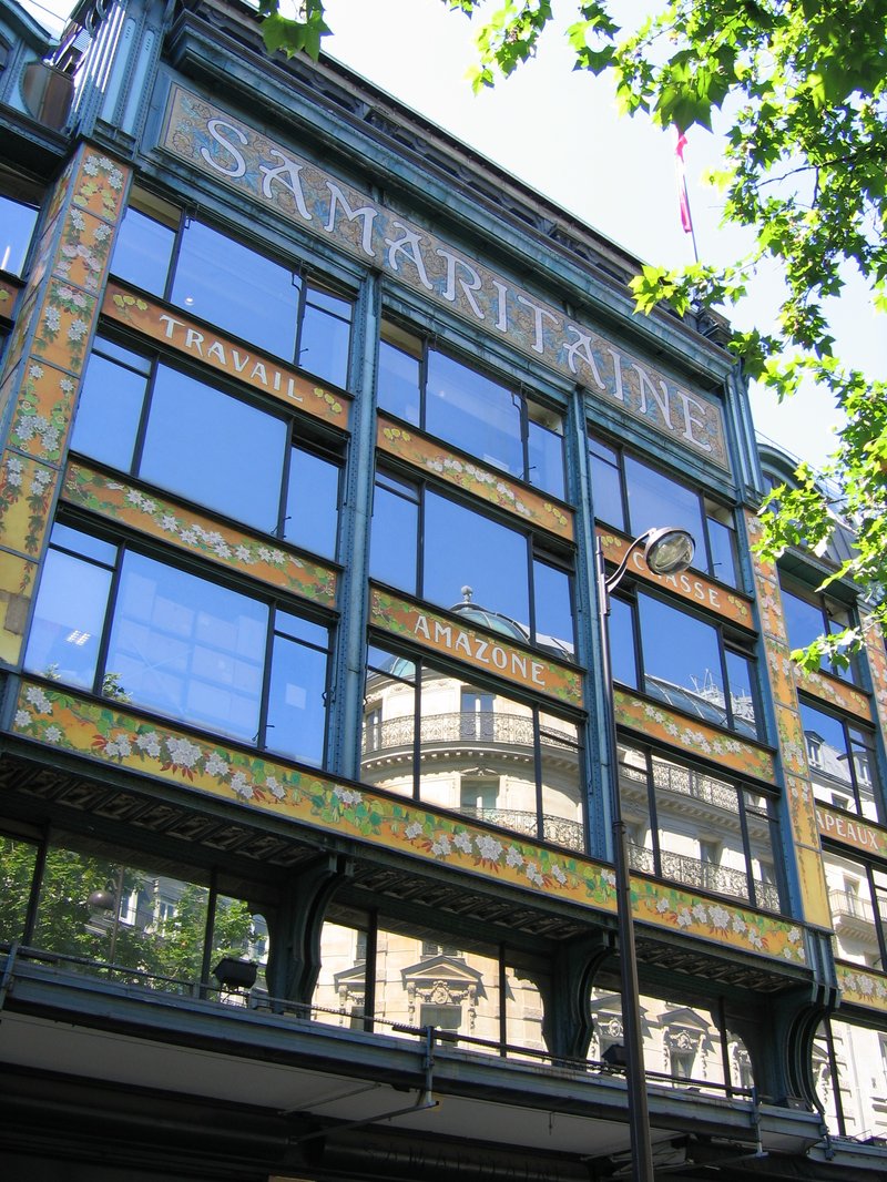 Art Nouveau facade of La Samaritaine department store, Paris